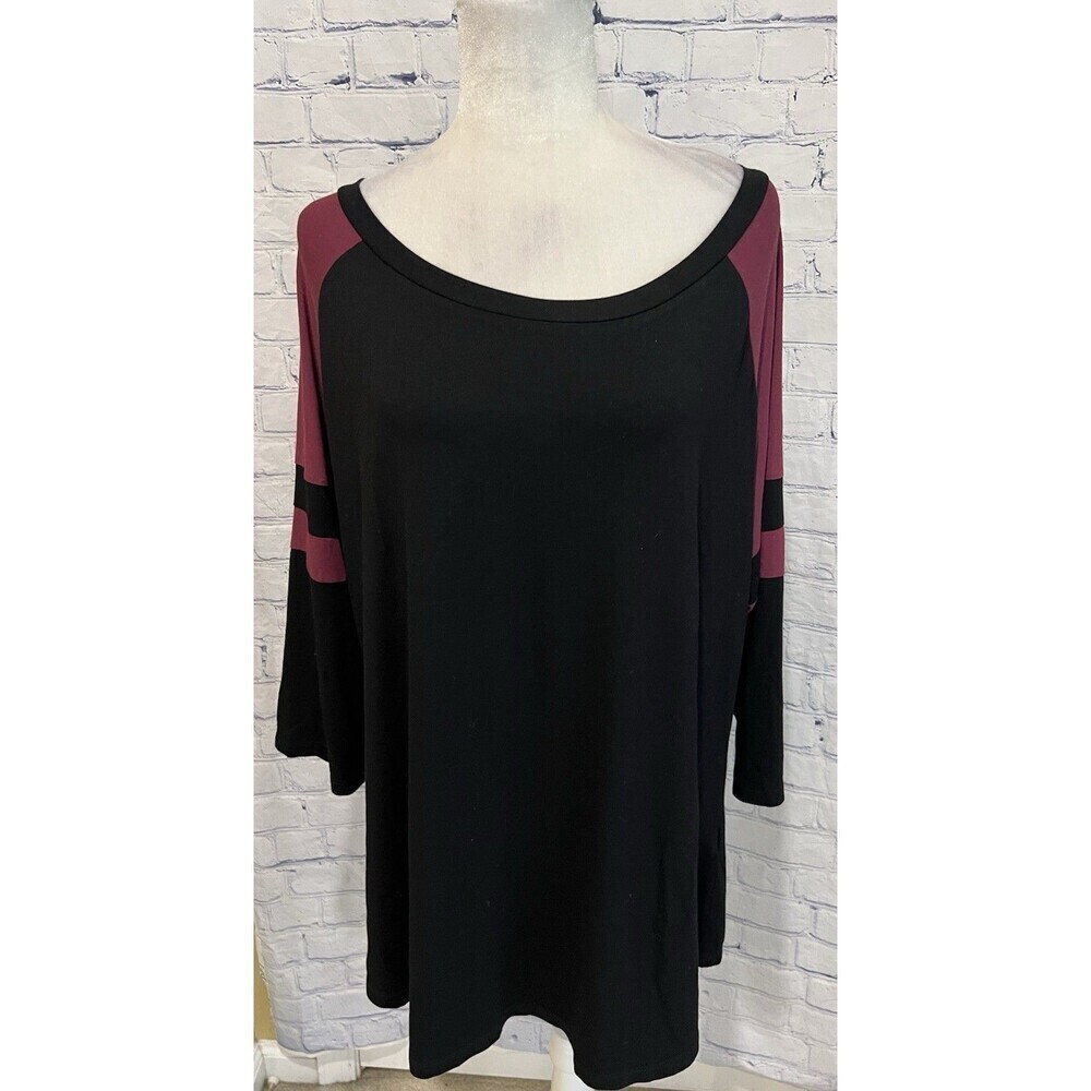 Avenue Women's Plus Size 3/4 Relaxed Print Top Size 22/24